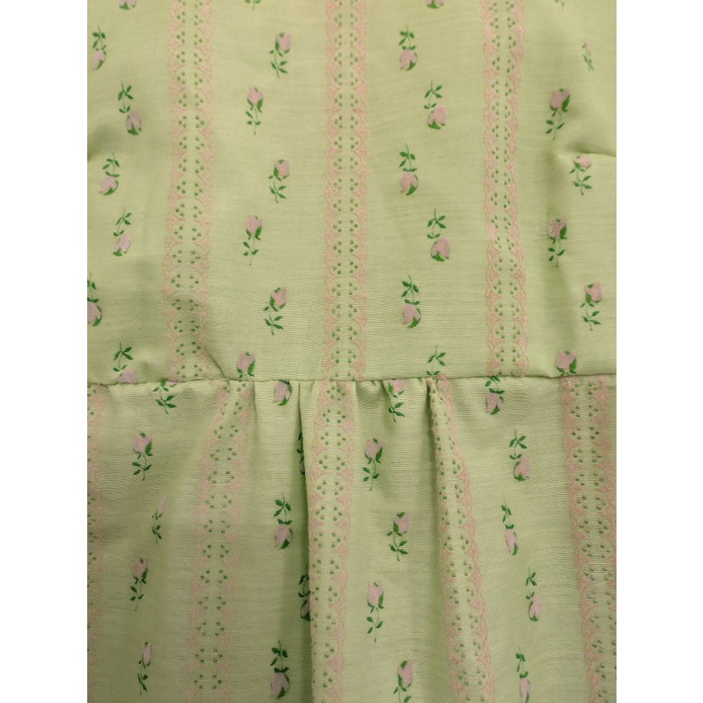 Vintage Style Bridgerton Regency Floral Prairie Dress Empire Waist Ruffle Hem S - Picture 4 of 9